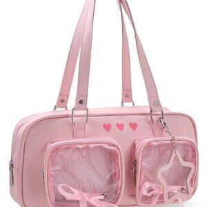 Kawaii Ita Bag PU Leather Underarm Bag for Women Girls Anime Cosplay